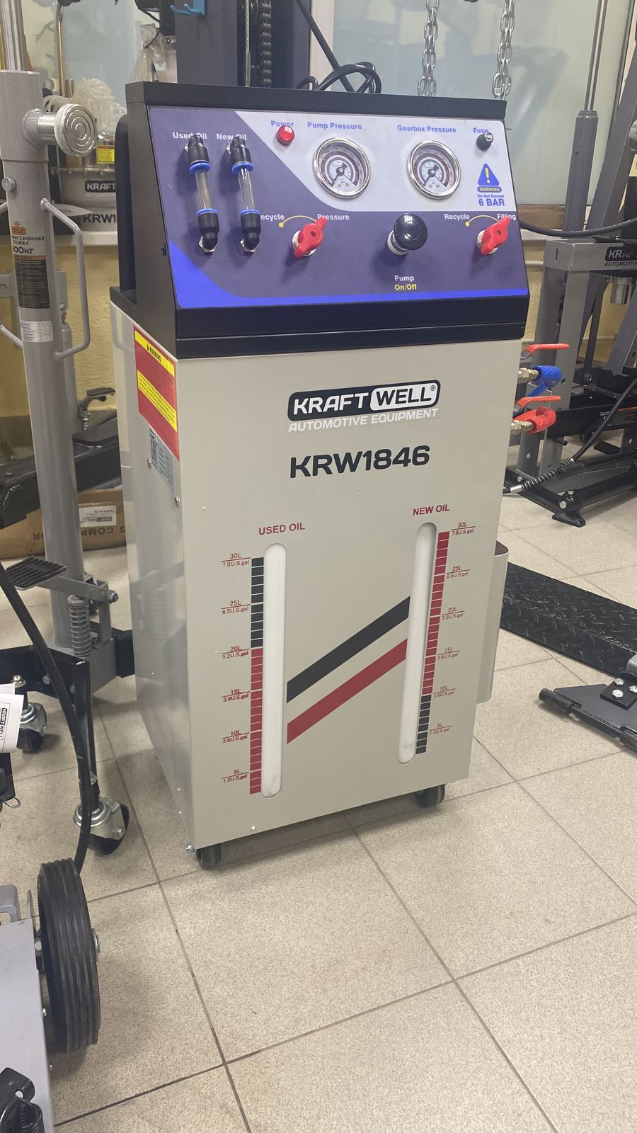 KraftWell KRW1846 Установка для замены масла в АКПП